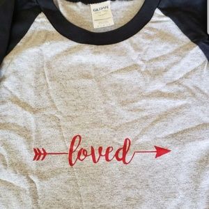NEW woman's size medium "loved" shirt